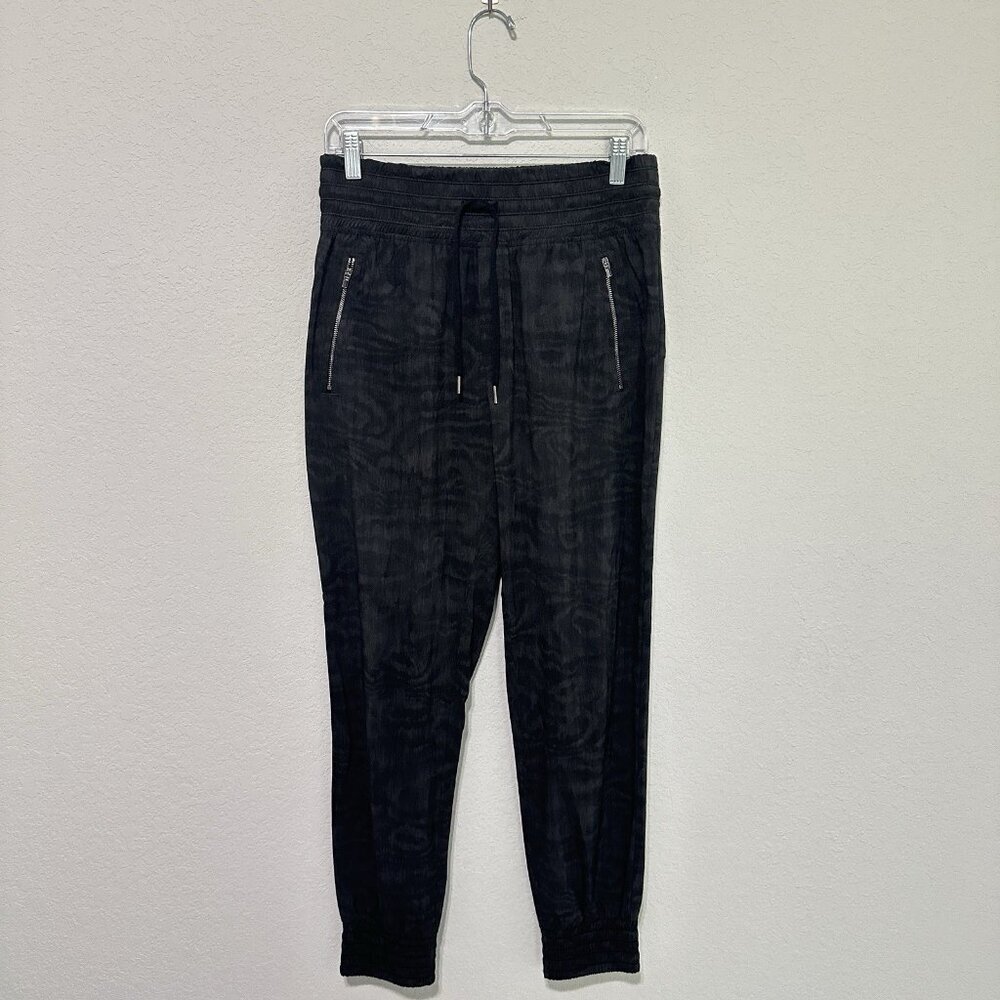 Athleta‎ Camden Printed Jogger Womens Size 4 Lightweight High Rise Green Black